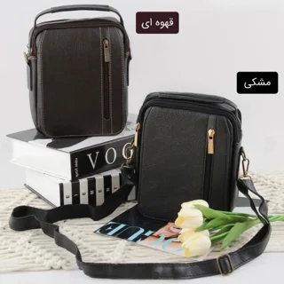 کیف مردانه رو دوشی چرم مصنوعی با بند مدل 7120A
